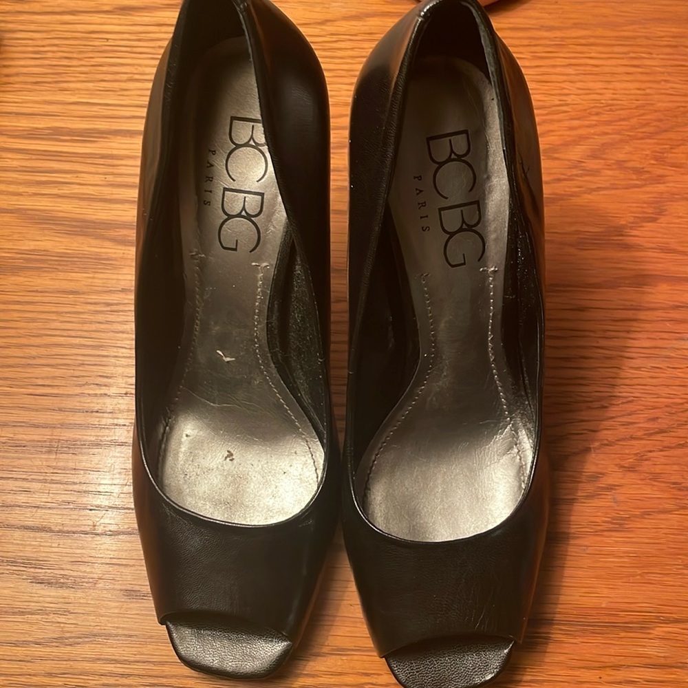 BCBG open toe heels